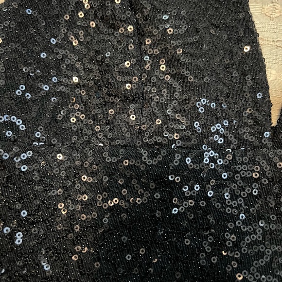 AQUA WOMENS SEQUINED TANK CROP TOP - Picture 5 of 9